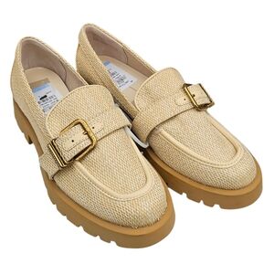 Dolce Vita Ericka Raffia Chunky Gold Details Platform Loafer